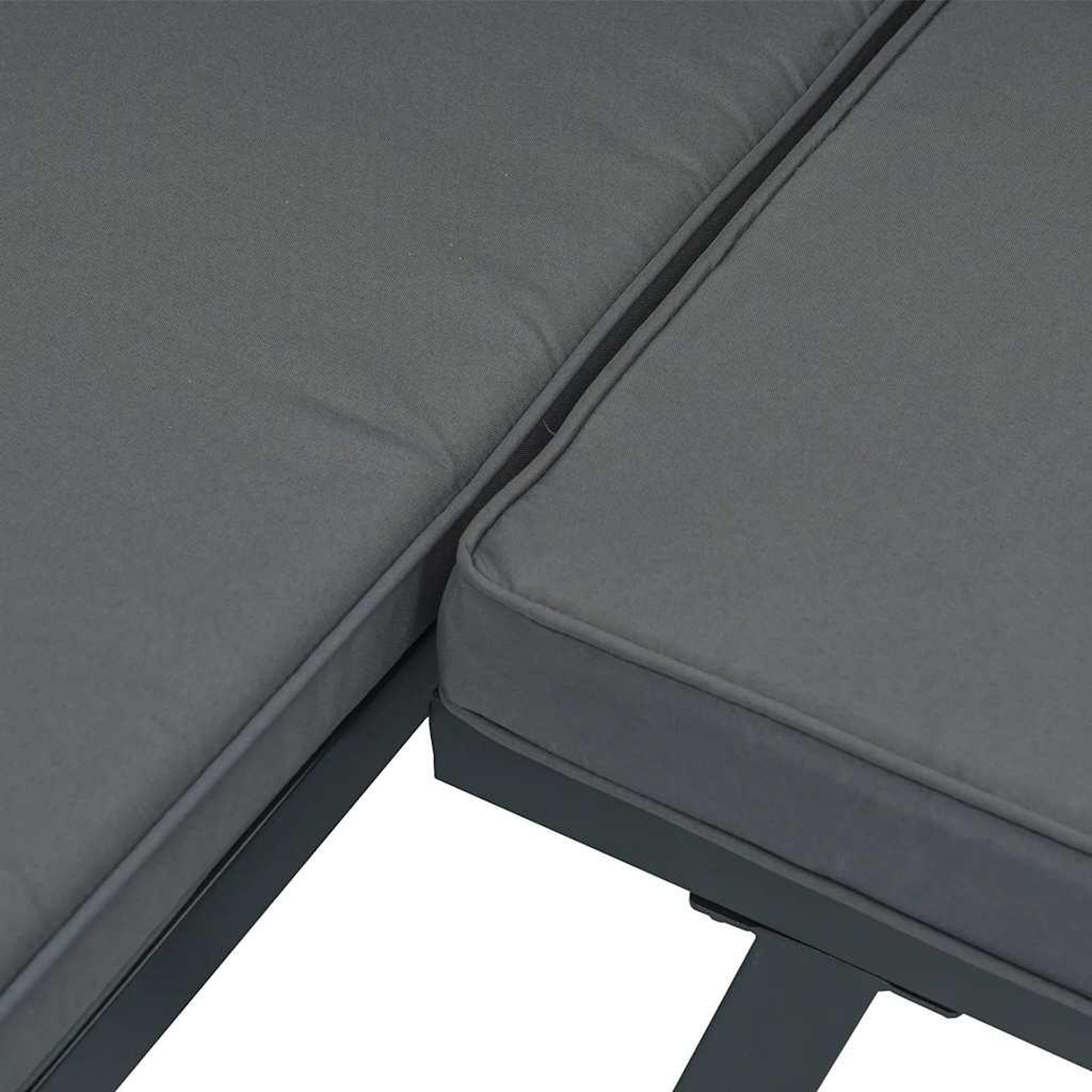 Voir la diapositive 4 : VIDAXL Salon de jardin 2 pcs avec coussins noir aluminium