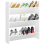 Voir la diapositive 3 : VIDAXL Armoire a chaussures murale blanc 80x18x90 cm bois d'ingenierie