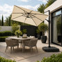 Voir la diapositive 5 : CONCEPT USINE Parasol rectangulaire 2x3m déporté rotatif écru PIANA