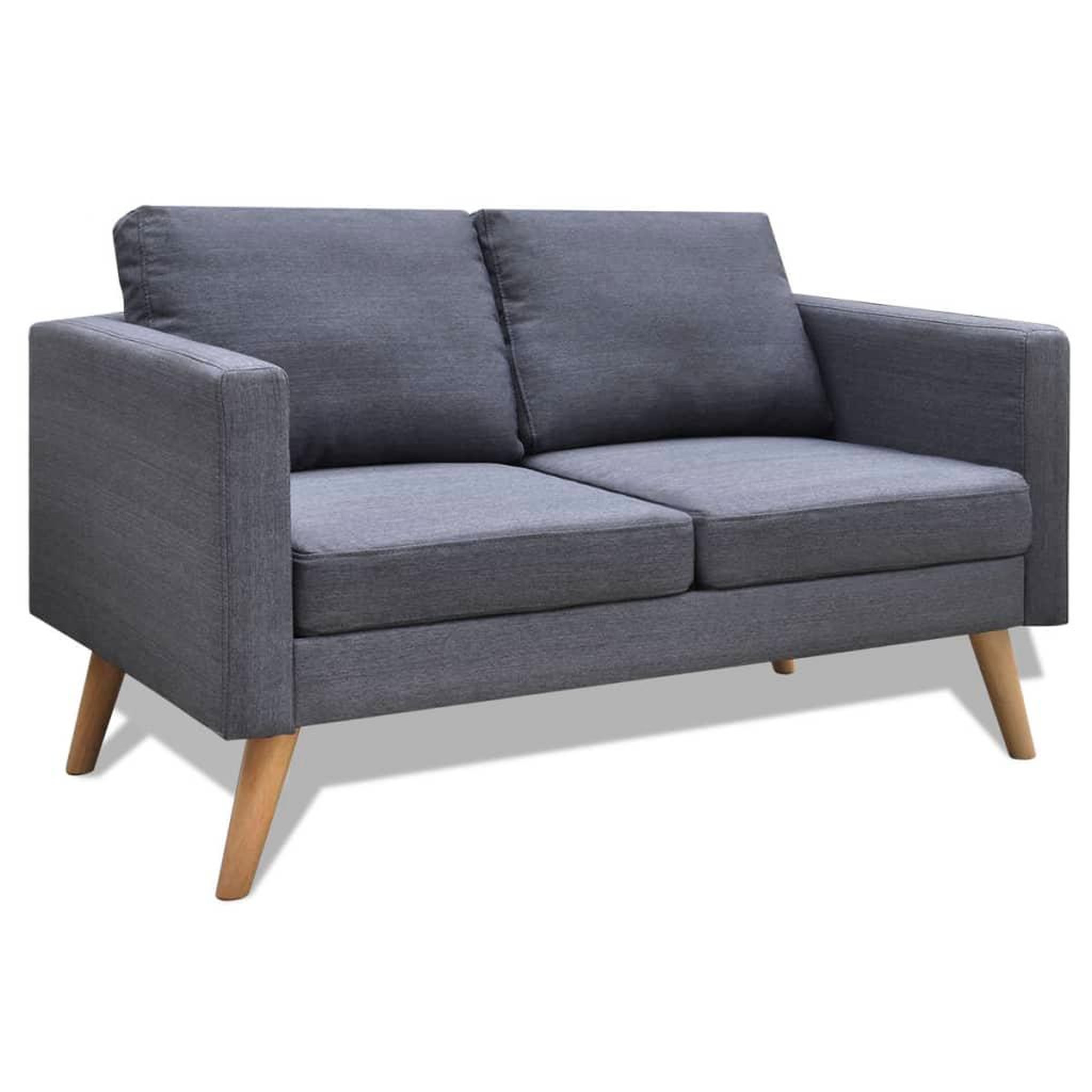 Voir la diapositive 3 : VIDAXL Ensemble de canapes a 2 places et a 3 places Tissu Gris fonce