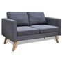 Voir la diapositive 3 : VIDAXL Ensemble de canapes a 2 places et a 3 places Tissu Gris fonce