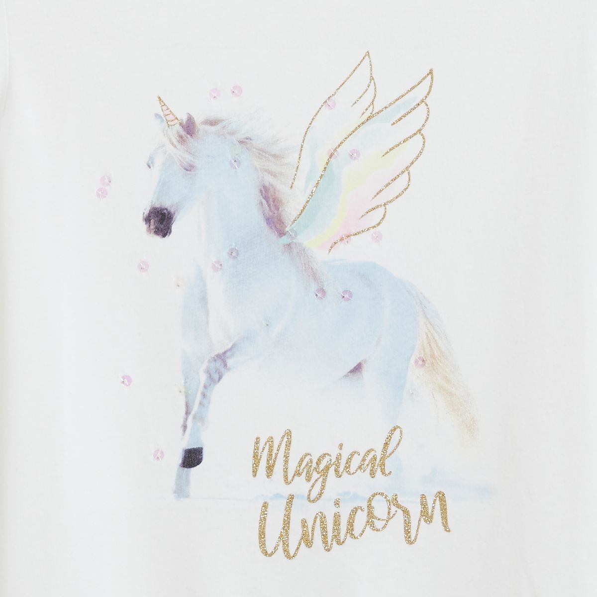 IN EXTENSO T-shirt manches courtes licorne fille