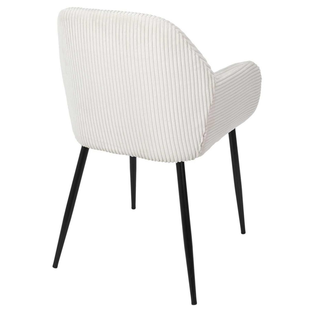 The Home Deco Factory Lot de 2 fauteuils en tissu côtelé DRAMMEN