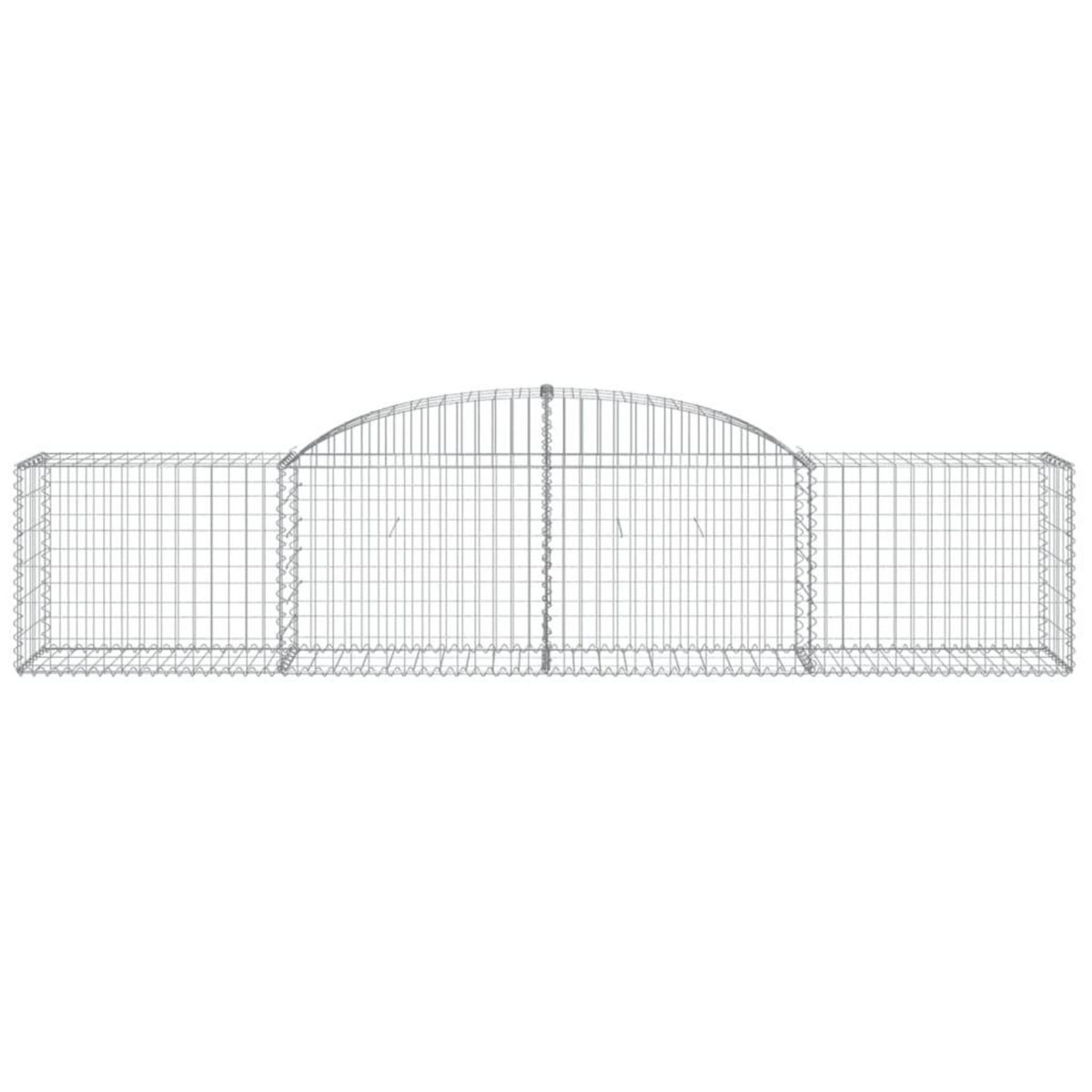 VIDAXL Paniers a gabions arques 10 pcs 300x50x60/80 cm fer galvanise