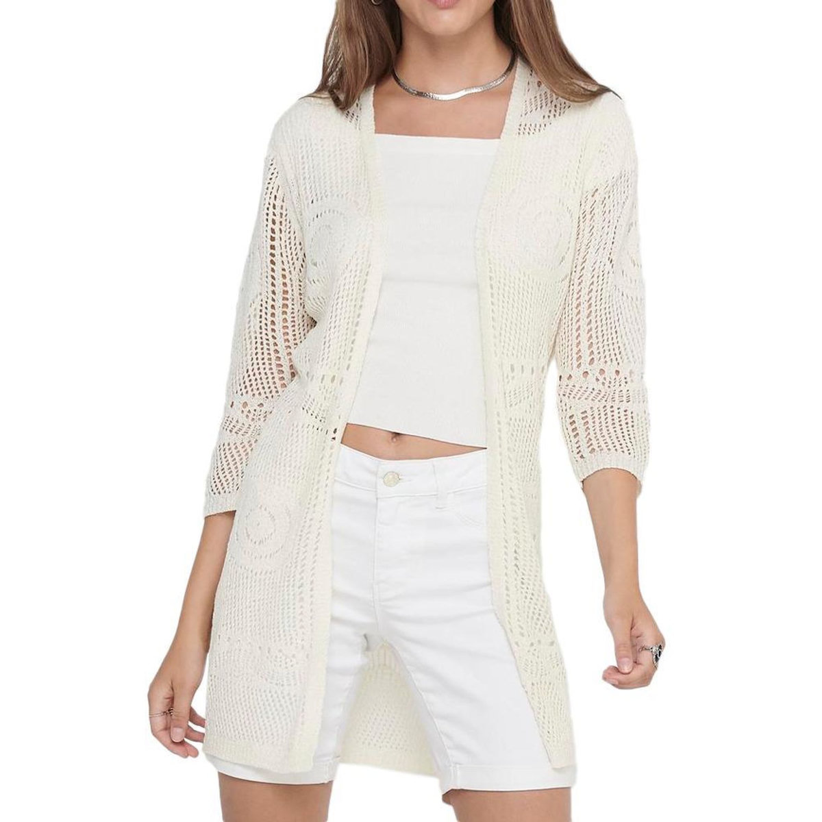 JACQUELINE DE YONG Cardigan Ecru Femme JDY Kofi