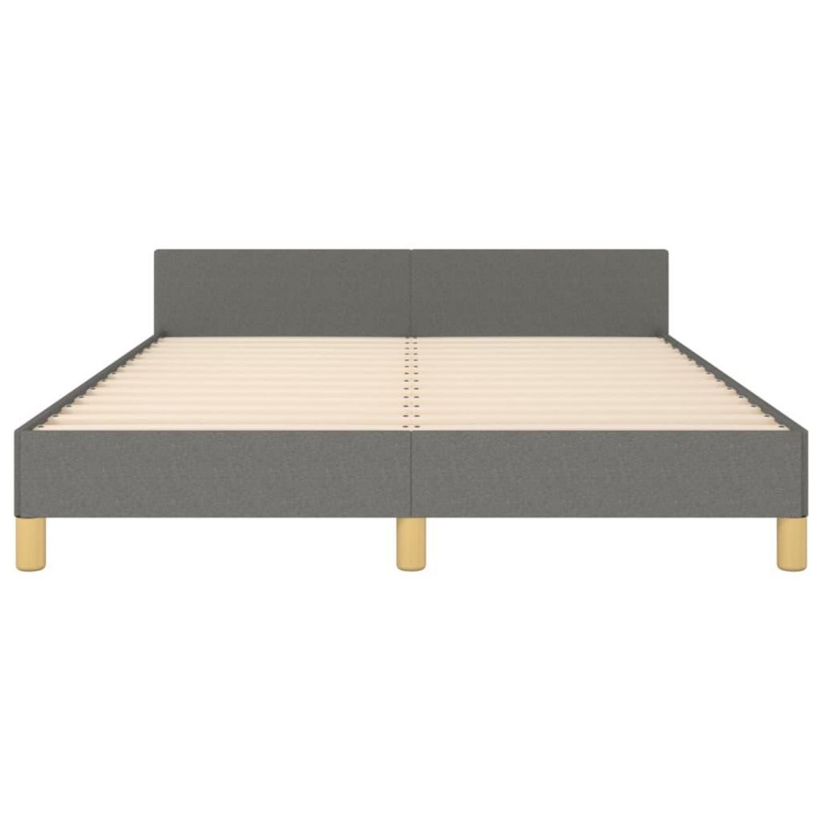 VIDAXL Cadre de lit sans matelas gris fonce 140x200 cm tissu