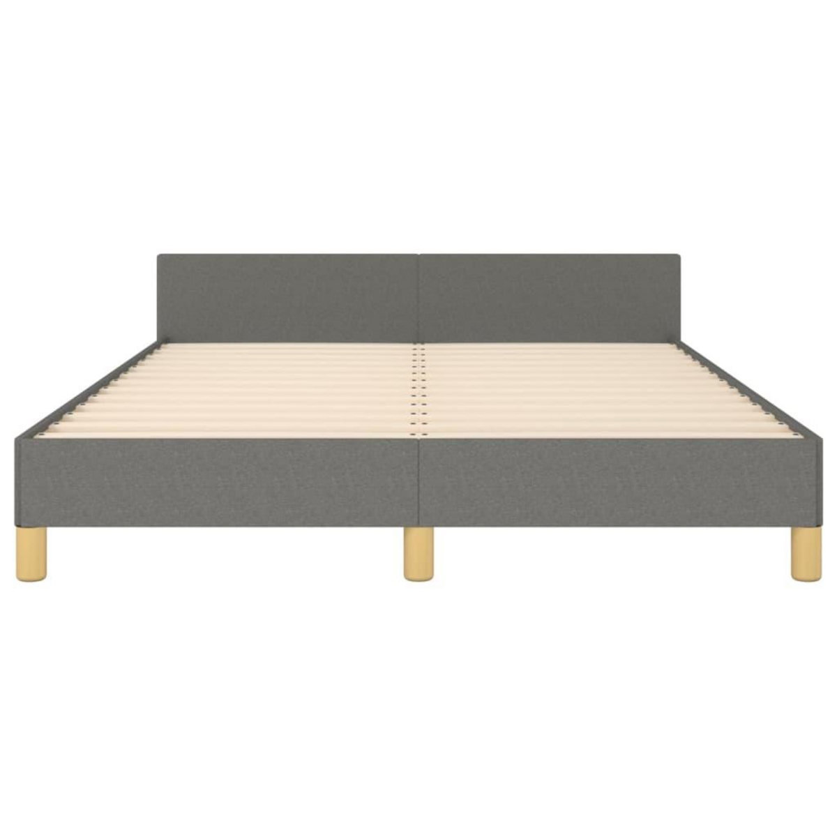 VIDAXL Cadre de lit sans matelas gris fonce 140x200 cm tissu