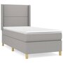 Voir la diapositive 2 : VIDAXL Sommier a lattes de lit avec matelas Gris clair 80x200 cm Tissu