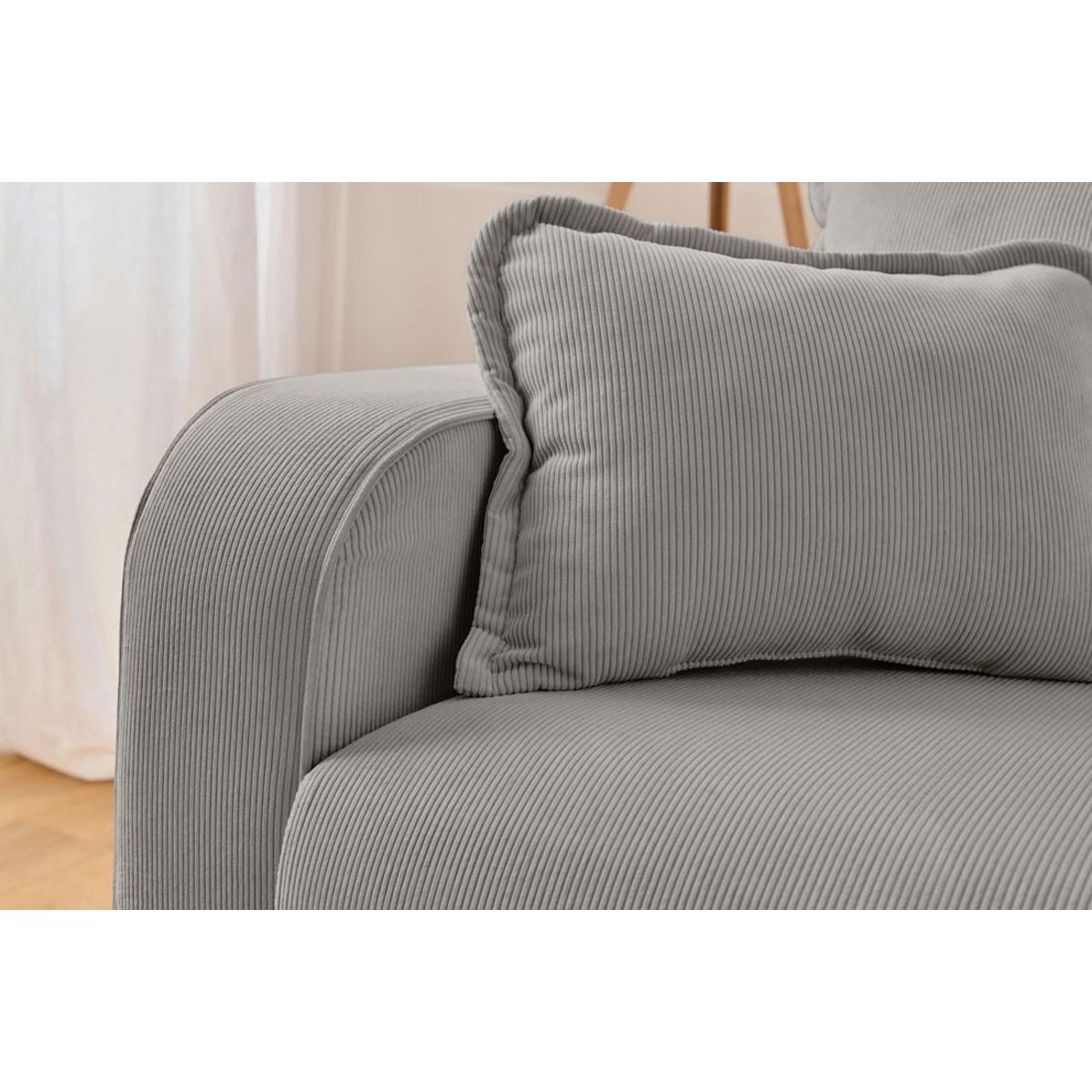 LISA DESIGN Albane - canapé d'angle droit - 4 places - en velours côtelé