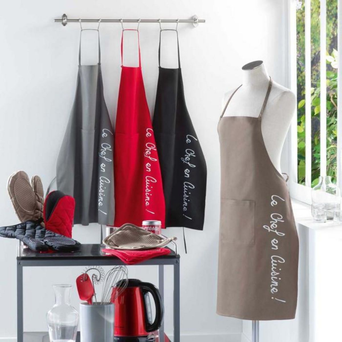 Paris Prix Tablier de Cuisine  Cuistot  84cm Anthracite