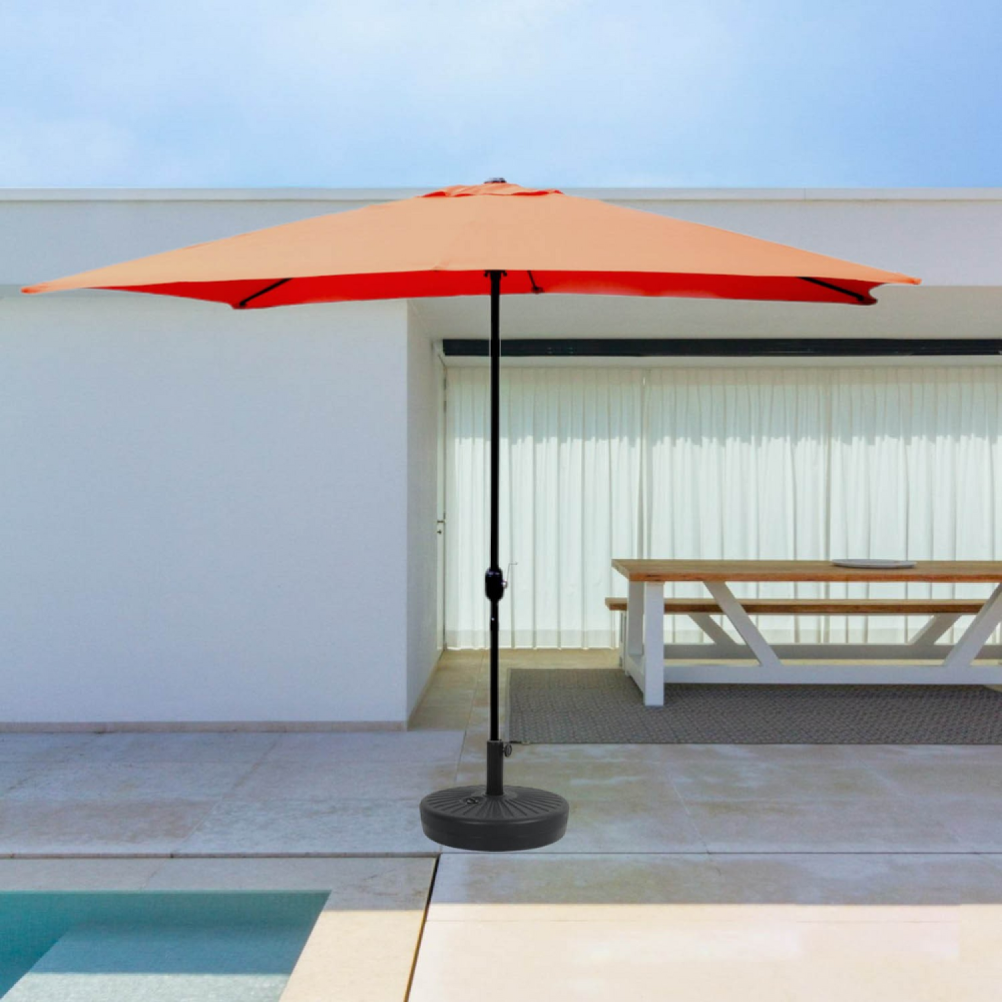 Voir la diapositive 2 : CONCEPT USINE Parasol terracotta rectangle 293 x 193 m spezia