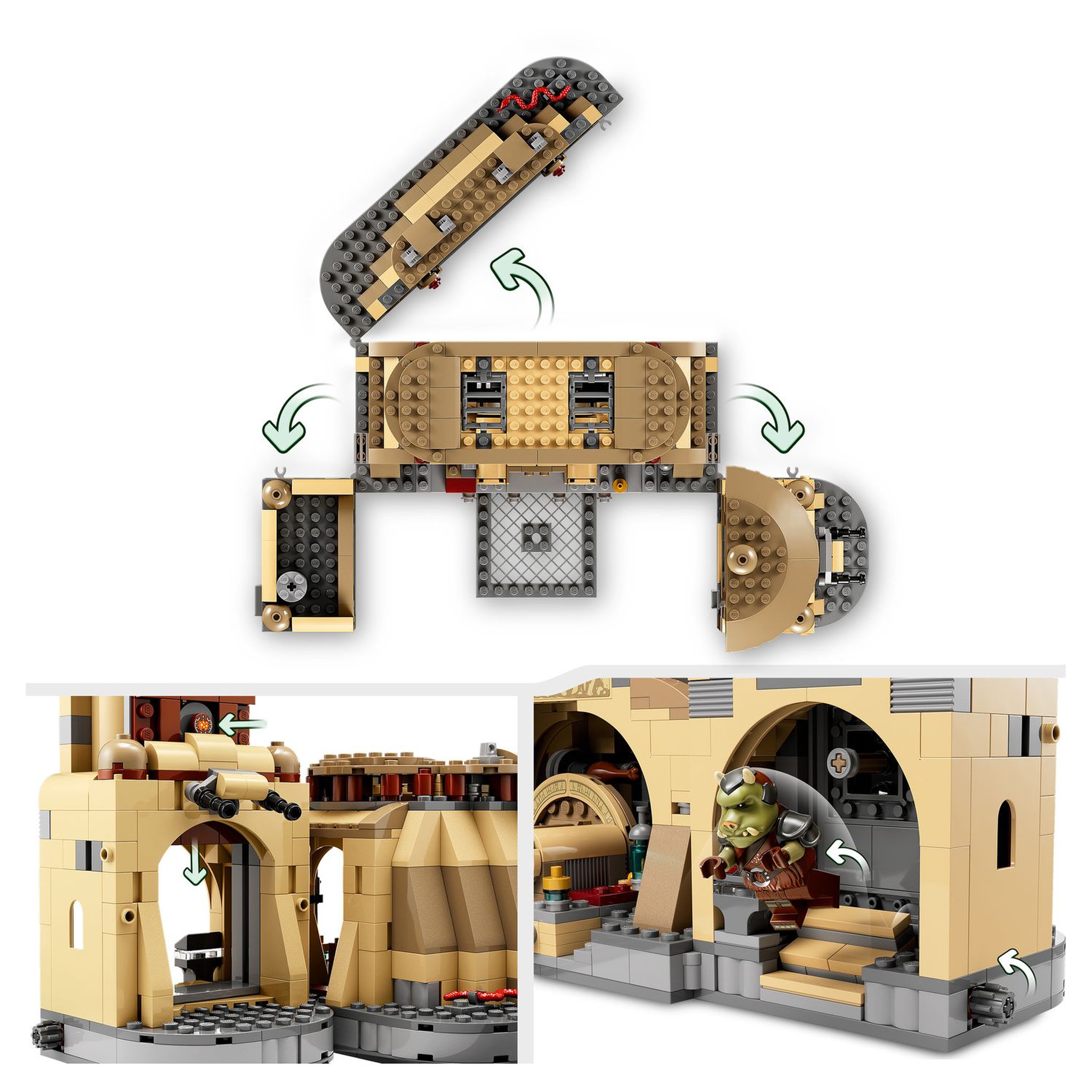 Voir la diapositive 6 : LEGO Star Wars 75326 - La Salle du Trône de Boba Fett, Jouet à Construire Pour les Enfants de 9 Ans et Plus, Avec le Palais de Jabba et 7 Minifigures