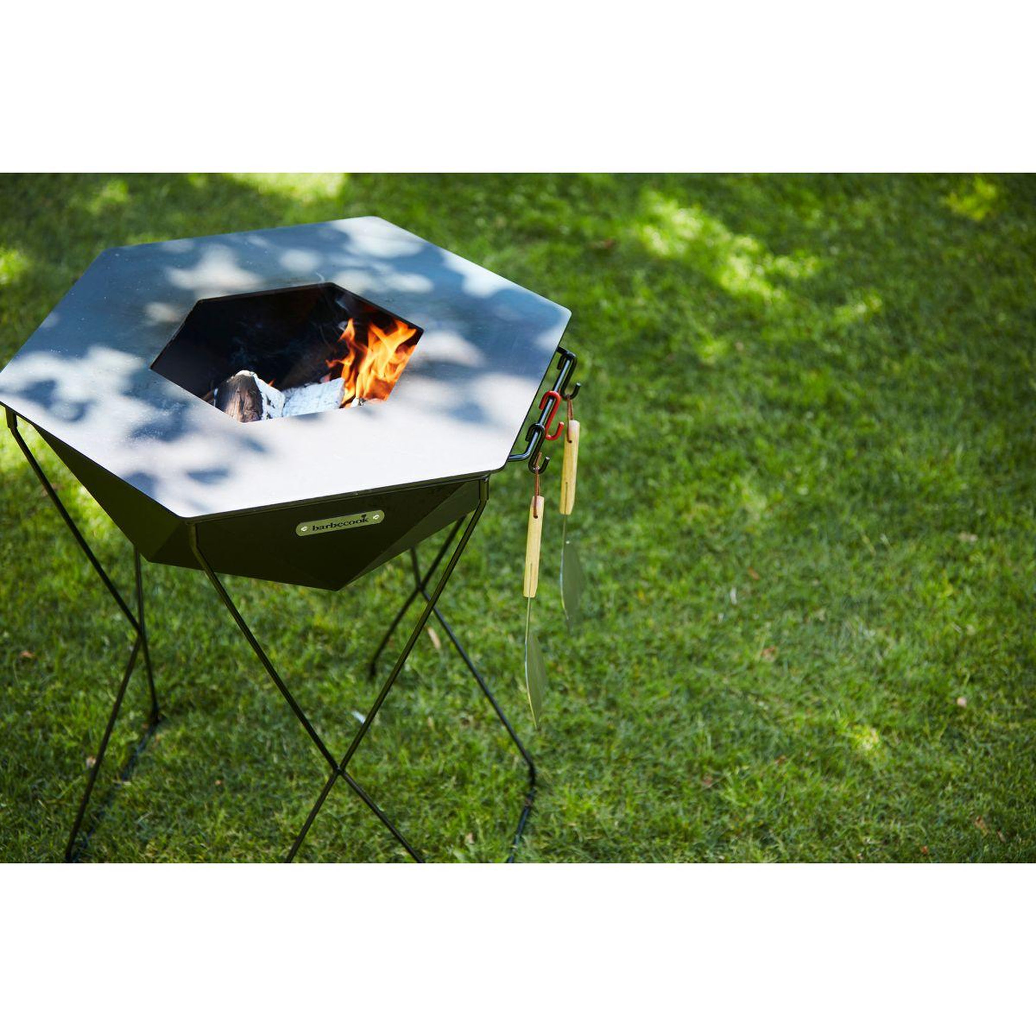 Voir la diapositive 3 : BARBECOOK Brasero rila brasero et barbecue en acier bc-woo