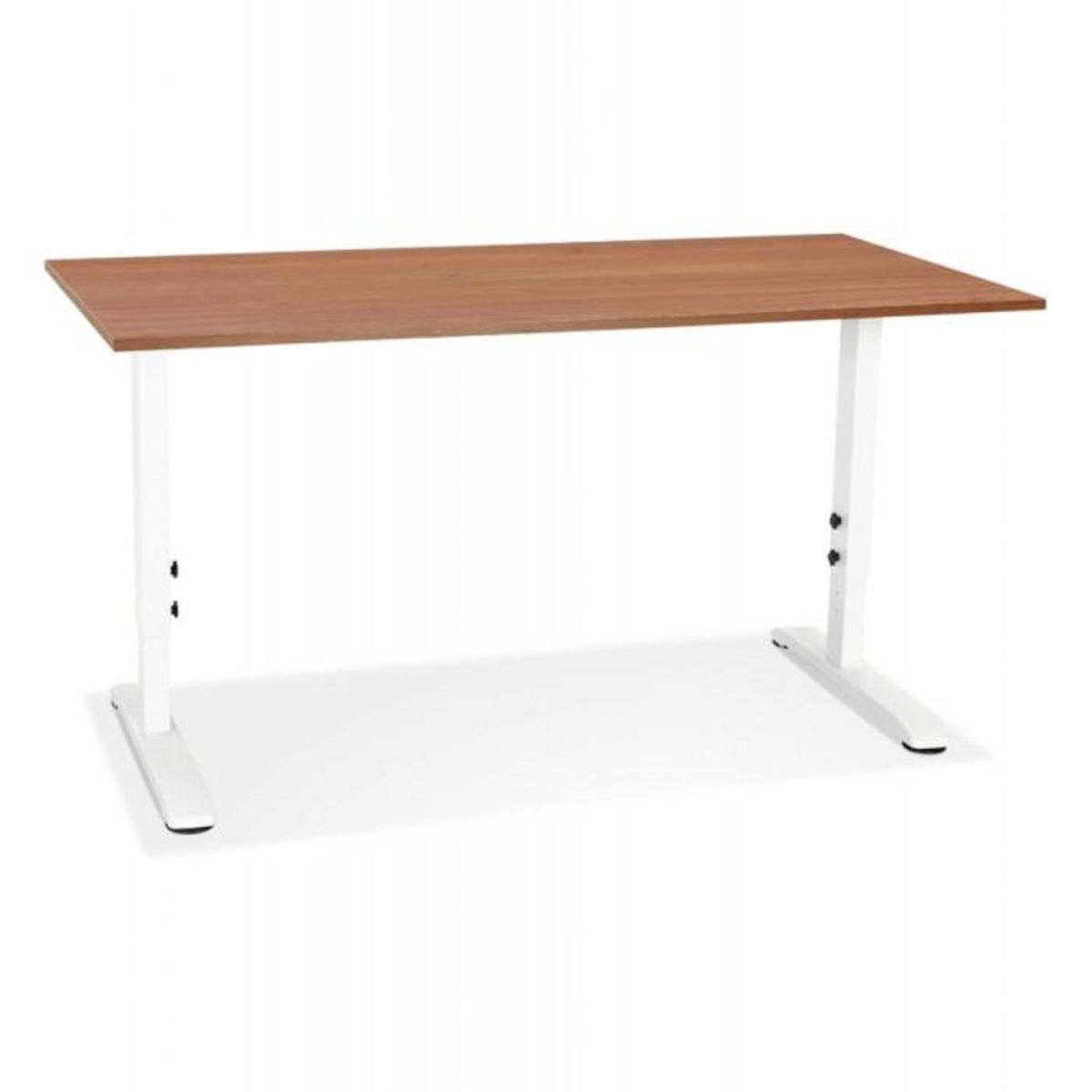 Paris Prix Bureau Hauteur Réglable  Mathew  160cm Blanc & Noyer