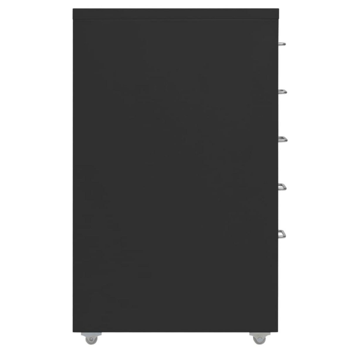 VIDAXL Classeur mobile Noir 28x41x69 cm Metal