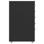 Voir la diapositive 3 : VIDAXL Classeur mobile Noir 28x41x69 cm Metal