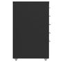 Voir la diapositive 3 : VIDAXL Classeur mobile Noir 28x41x69 cm Metal
