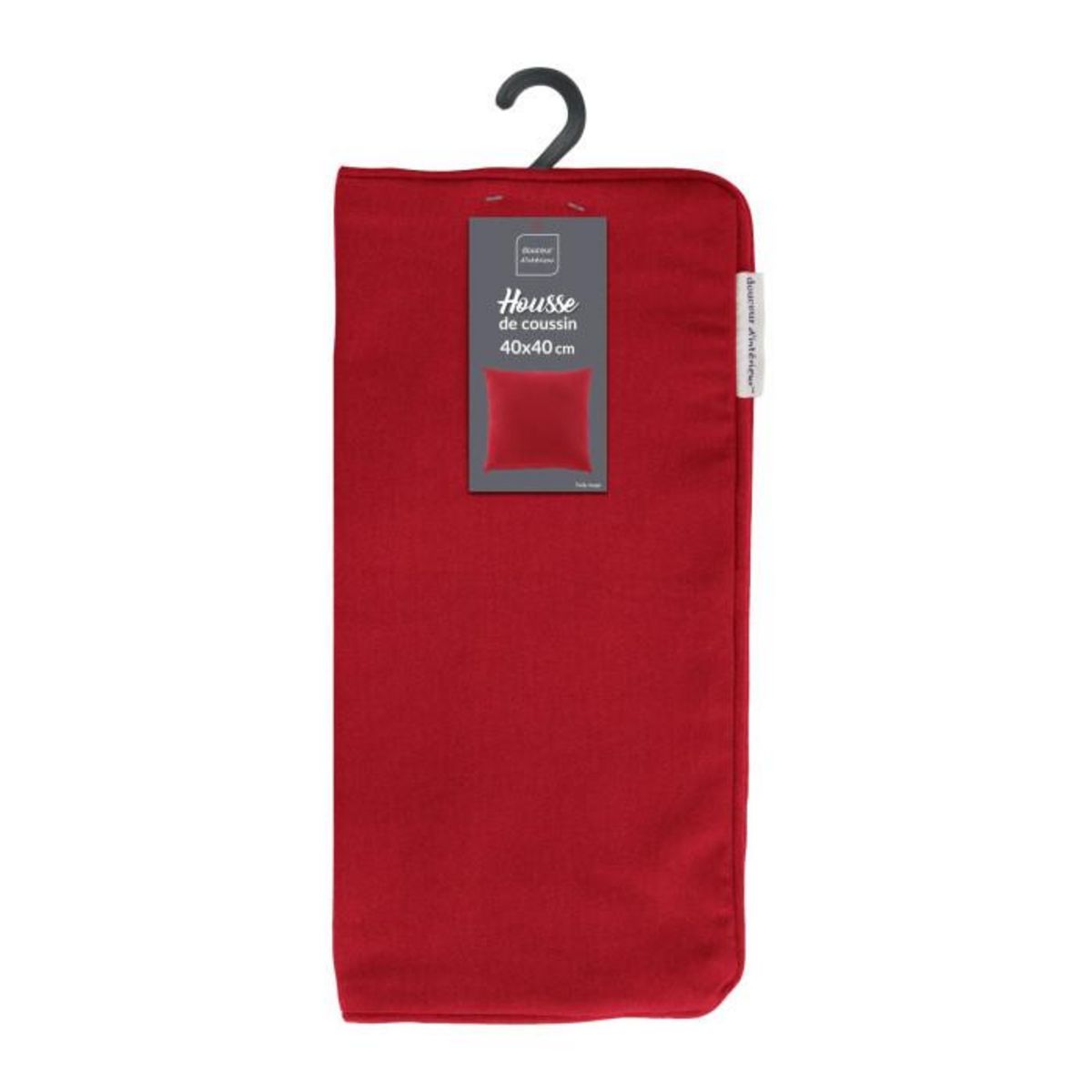 Paris Prix Housse de Coussin  Twily  40x40cm Rouge