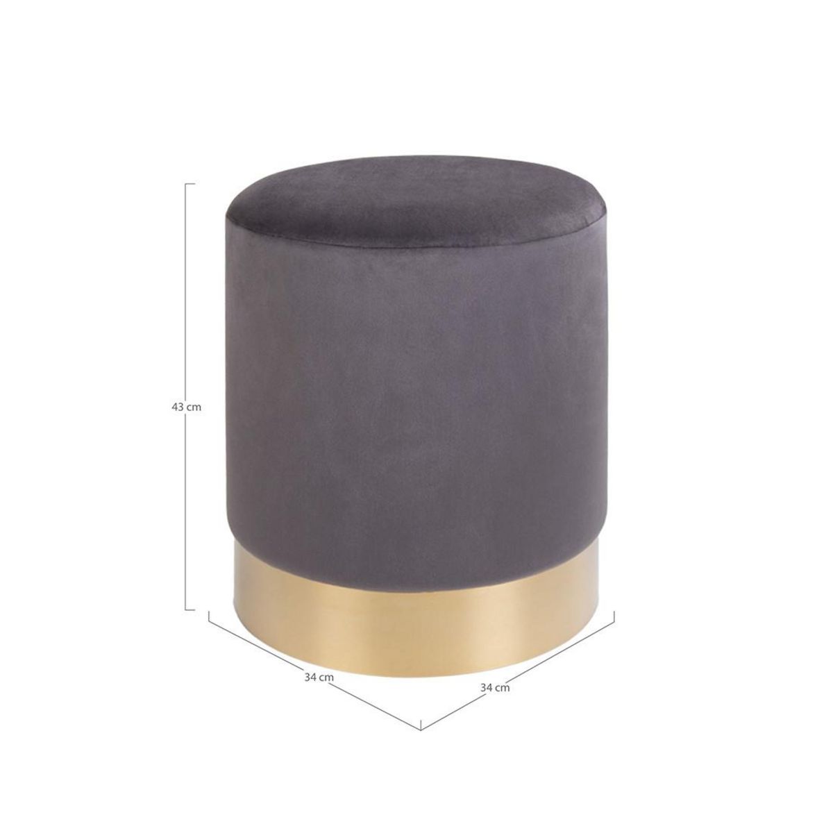 LISA DESIGN Velana - pouf - en velours