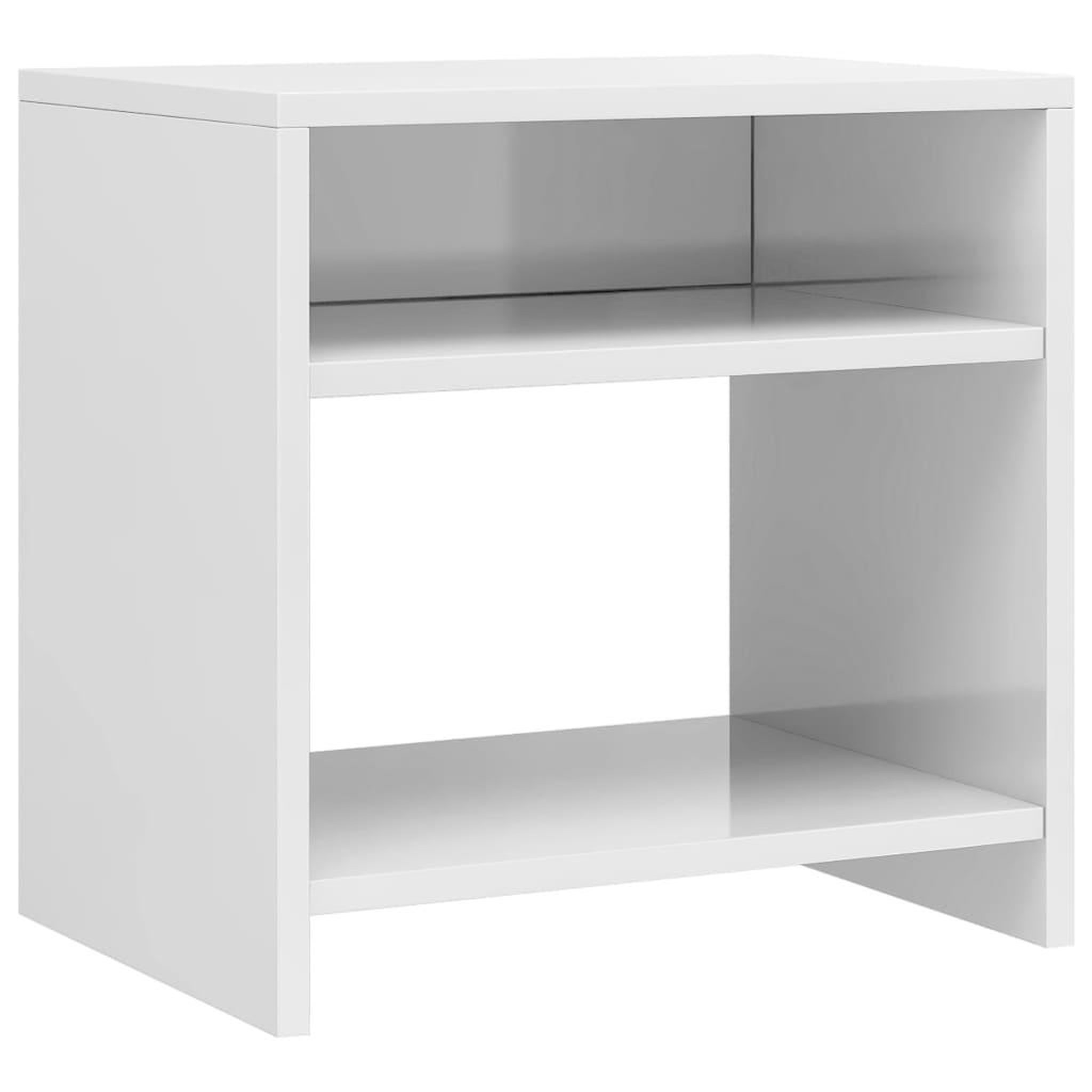 Voir la diapositive 4 : VIDAXL Tables de chevet 2pcs Blanc brillant 40x30x40cm bois ingenierie