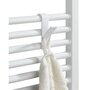 TOILINUX Lot 2x 2 Crochets pour radiateurs sèche-serviettes - Blanc