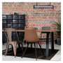 Voir la diapositive 5 : MAISON PAVANE Lot de 2 chaises en métal cuivre-Indus