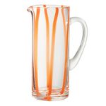 Paris Prix Carafe Rayures en Verre  Ophelie  25cm Orange