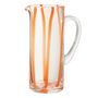 Voir la diapositive 1 : Paris Prix Carafe Rayures en Verre  Ophelie  25cm Orange