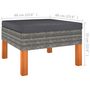 Voir la diapositive 4 : VIDAXL Repose-pied Resine tressee et bois d'eucalyptus massif