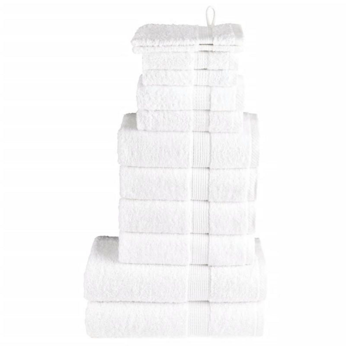 VIDAXL Ensemble de serviettes de qualité supérieure SOLUND 12pcs blanc