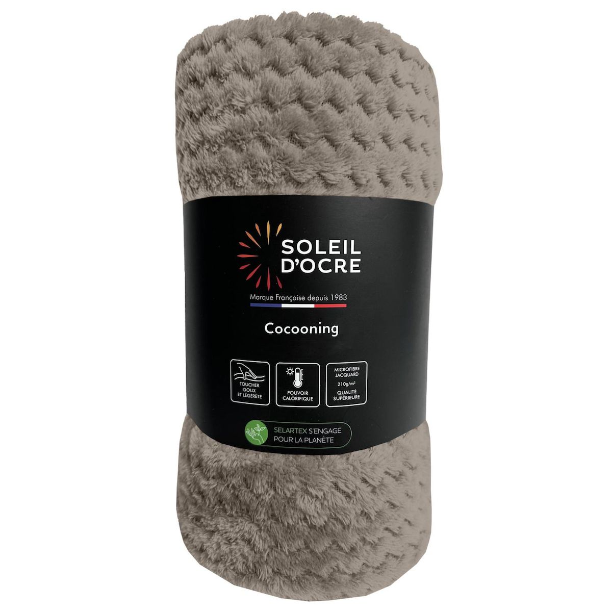SOLEIL D'OCRE Couverture, Plaid microfibre COCOONING, par Soleil d'Ocre