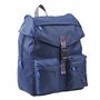 Voir la diapositive 2 : AUCHAN Sac à dos bleu avec compartiment pour ordinateur Vintage 90S Ethnic