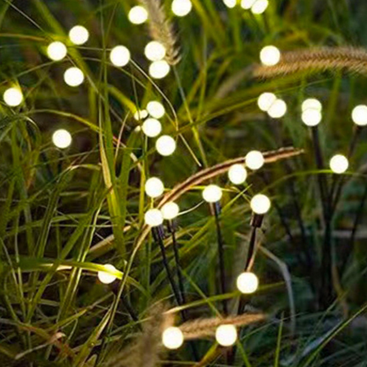 Lumisky Lot de 4 torches solaires LYRA Noir Plastique H73cm