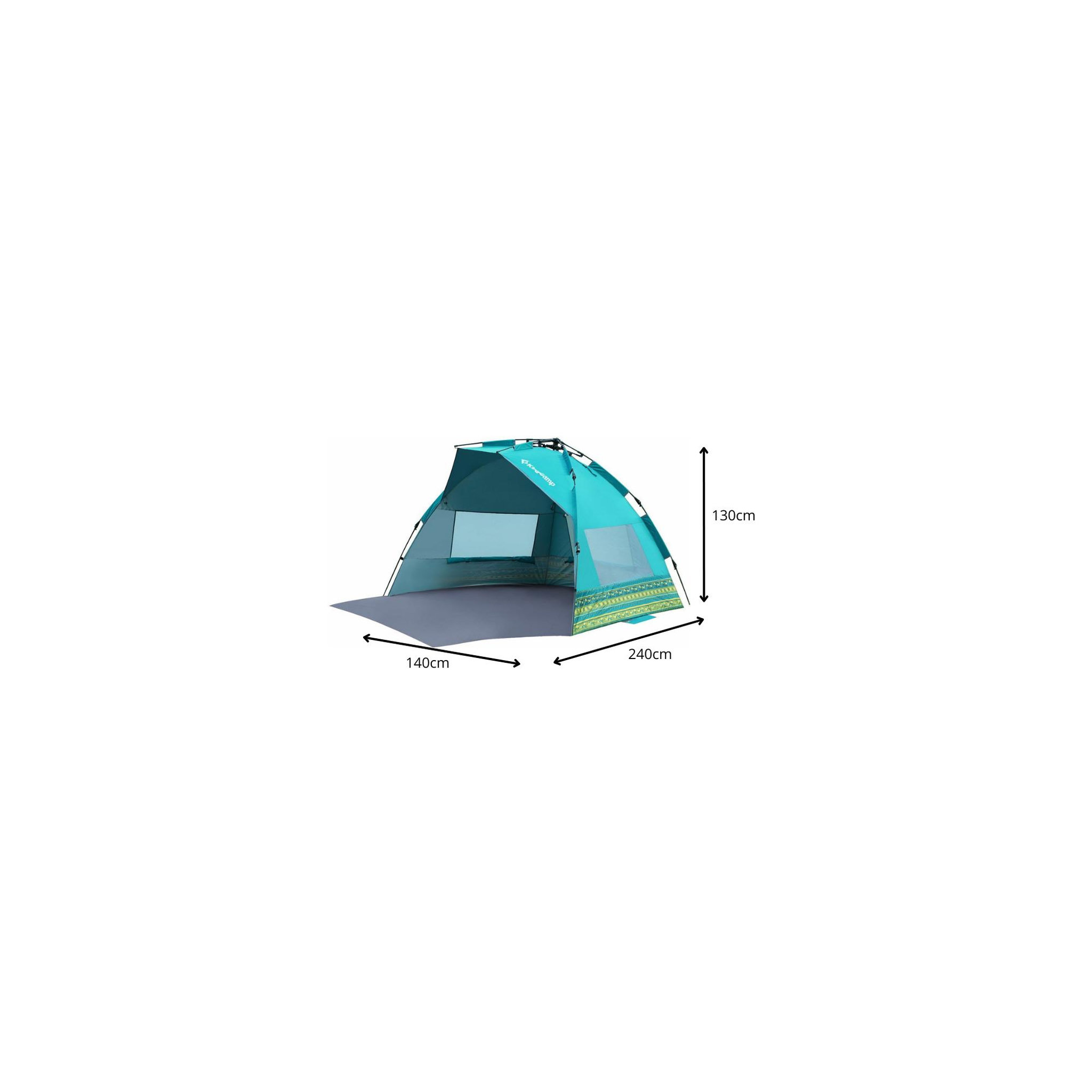 Voir la diapositive 2 : KINGCAMP Tente de camping et d'extérieur- Kingcamp - Modèle Fantasy - 240 x 140 x 130 cm