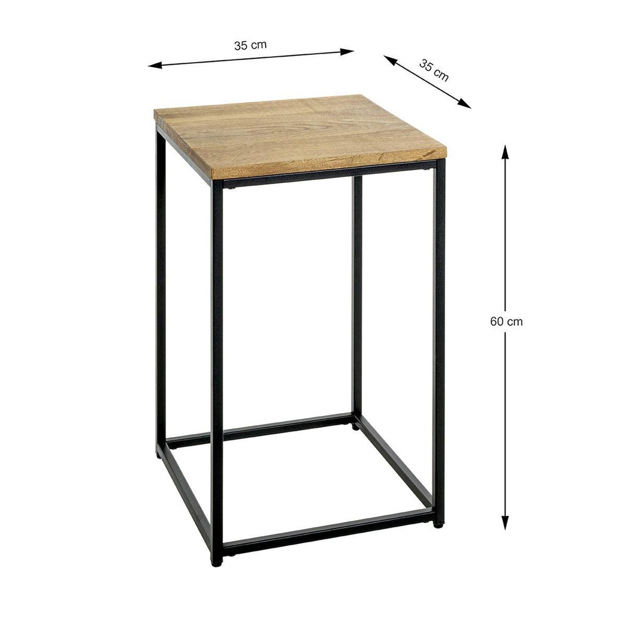 Voir la diapositive 5 : Paris Prix Table d'appoint  pika  60cm chêne & noir