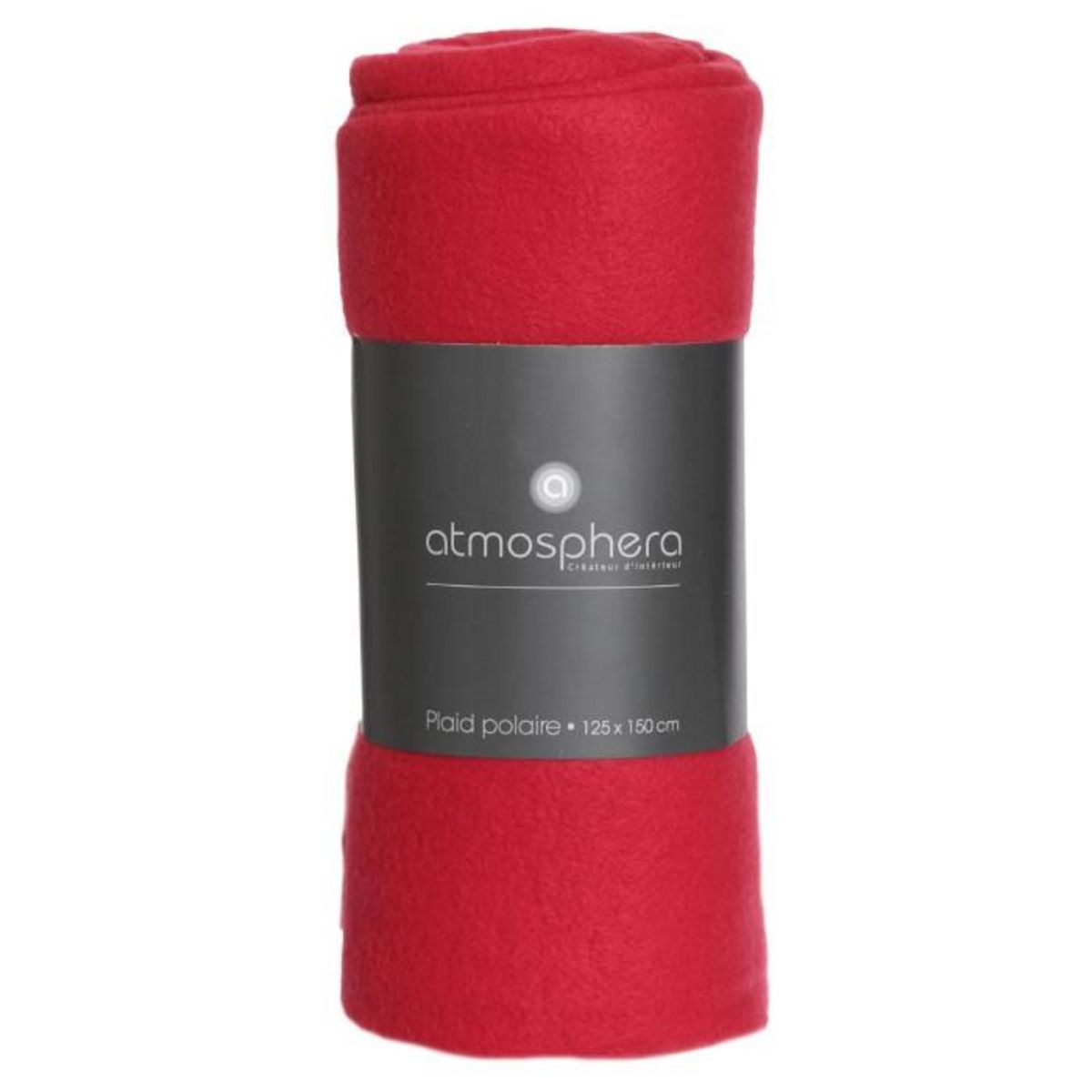 ATMOSPHERA Plaid Polaire  Jeremy  125x150cm Rouge