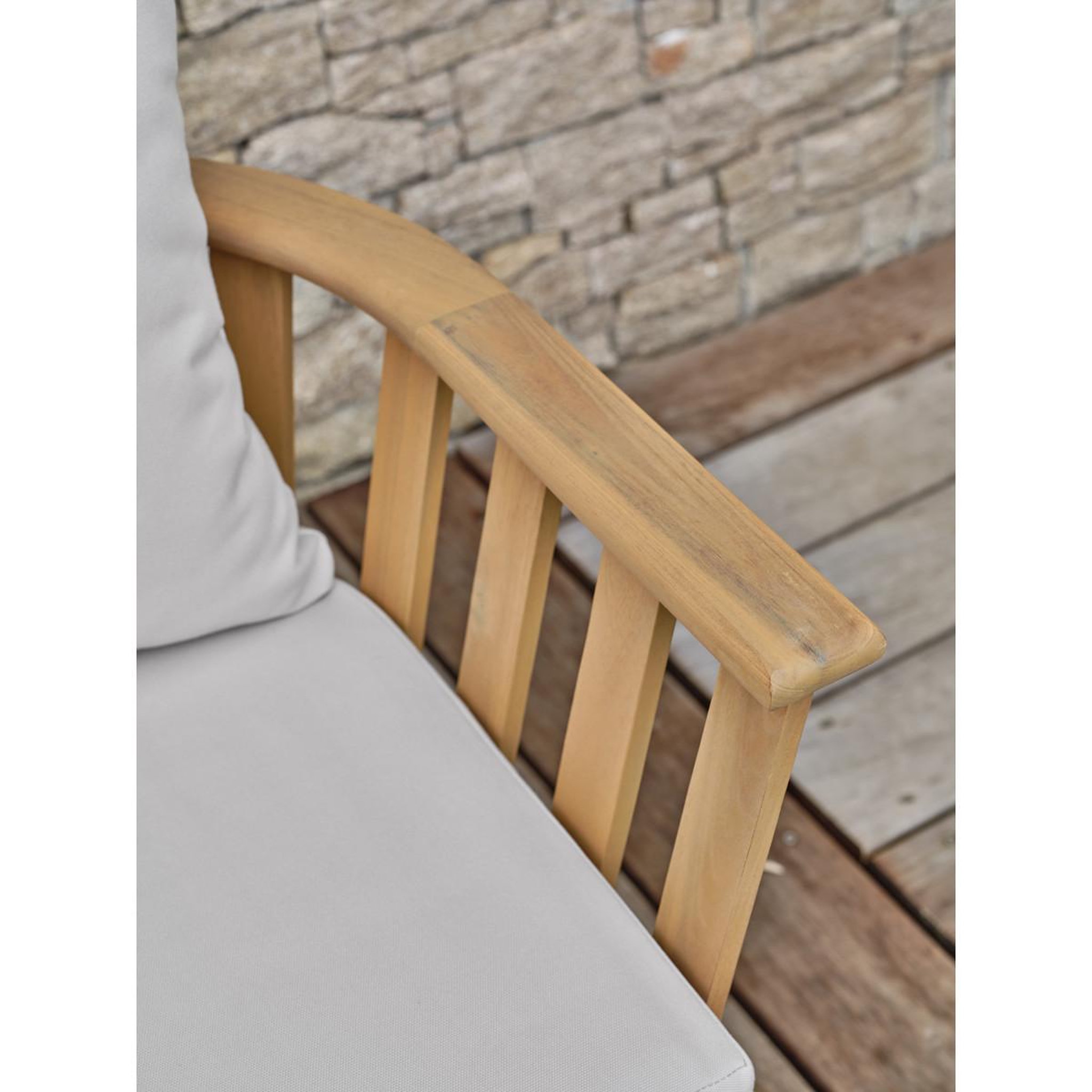 Voir la diapositive 5 : Paris Prix Fauteuil de jardin en bois  liso  68cm marron