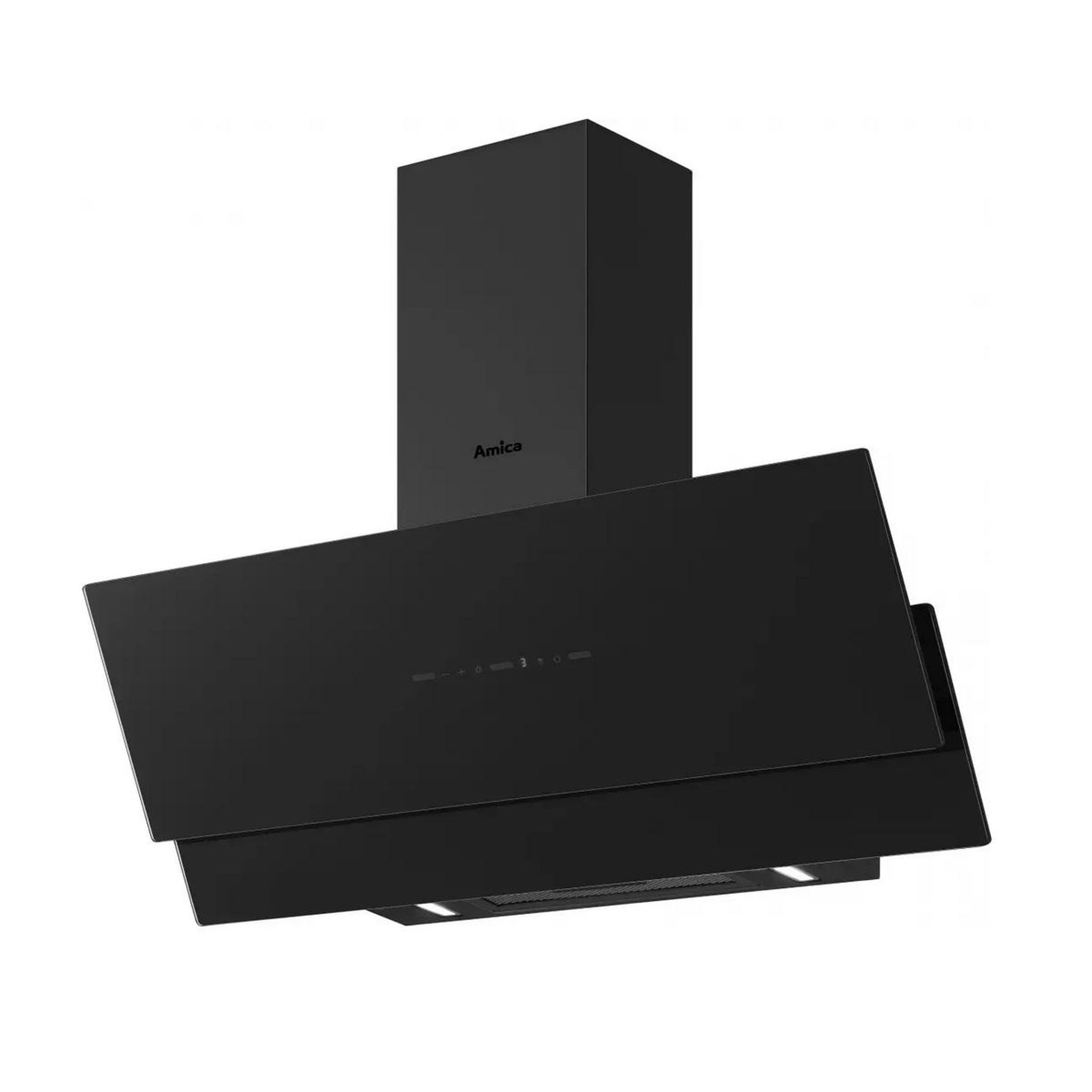 Voir la diapositive 3 : Amica Hotte décorative inclinée 60cm 594m3/h noir - ahign9600a++