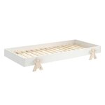 Paris Prix Lit Enfant en Bois  Modulo Smiley  90x200cm Blanc
