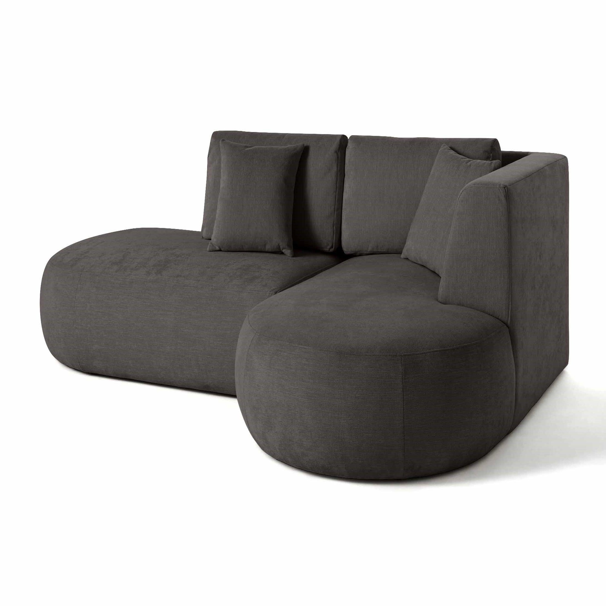 Voir la diapositive 2 : LISA DESIGN Santorini - canapé modulable d'angle droit - 4 places - en tissu texturé