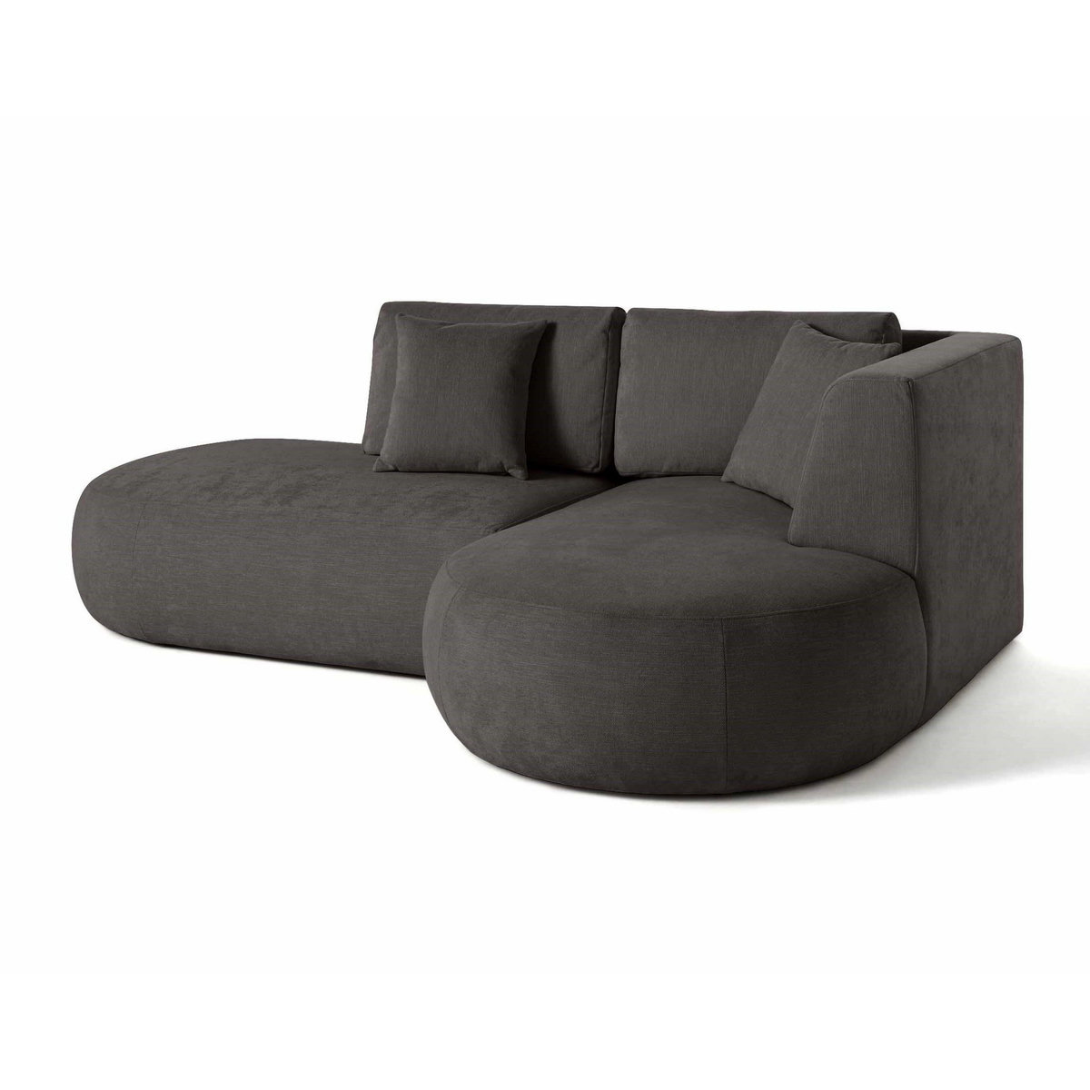 LISA DESIGN Santorini - canapé modulable d'angle droit - 4 places - en tissu texturé