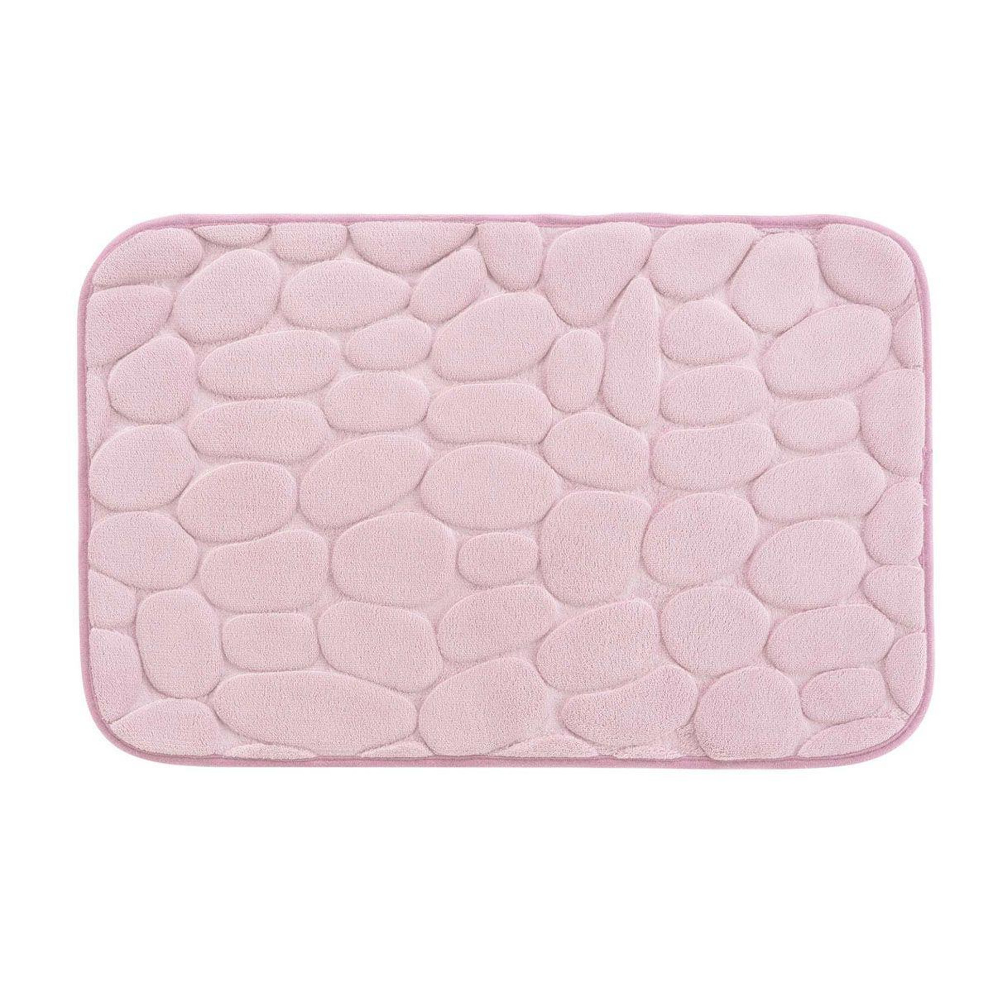 Voir la diapositive 1 : Douceur d'Intérieur Tapis de bain  ricochet  50x80cm rose poudré