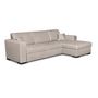 Voir la diapositive 3 : Canapé d'angle droit convertible 4 places avec coffre  de rangement revêtement tissu CARIBEA 