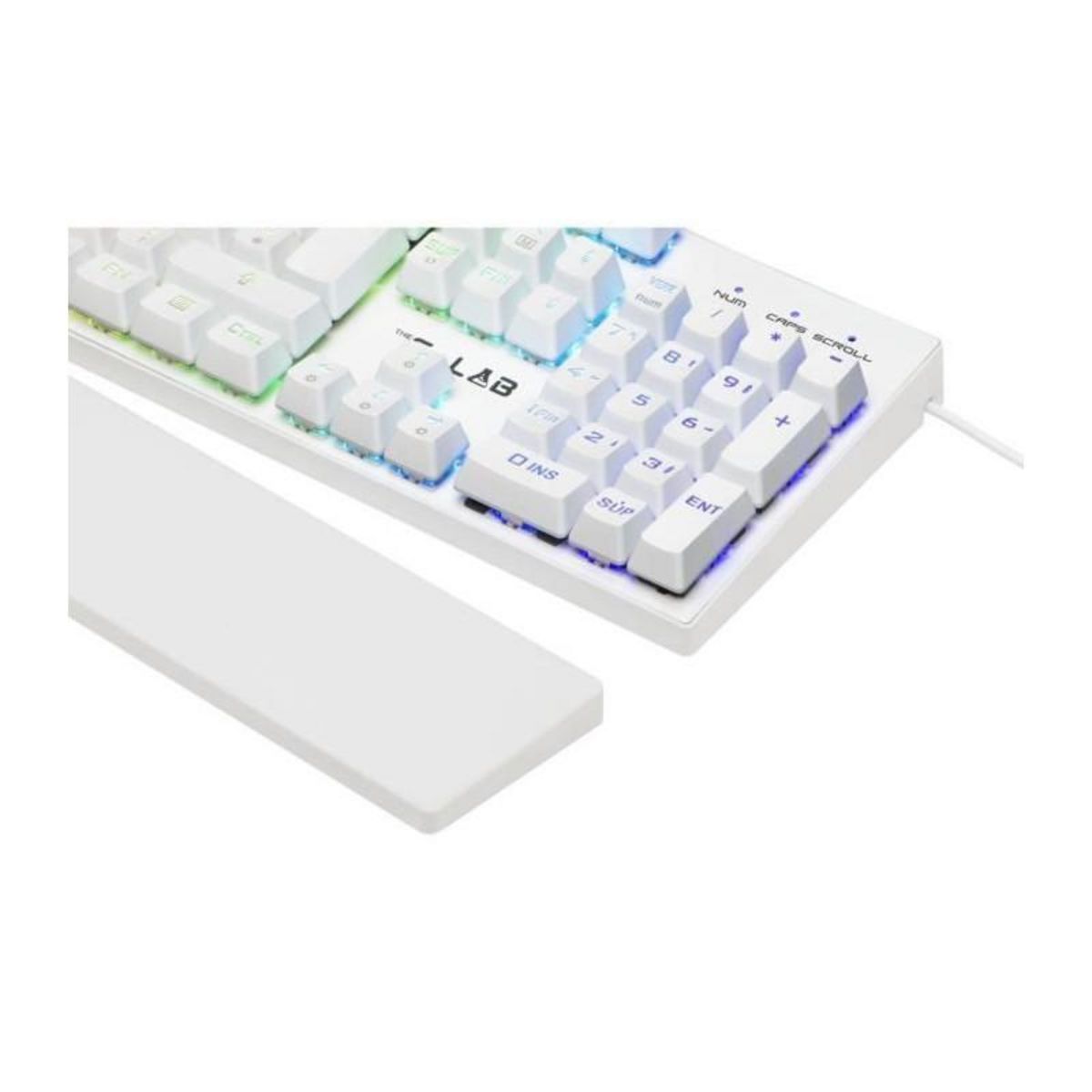 THE G-LAB Clavier Gamer - The G-Lab - KEYZ RUBIDIUM - Mécanique (Switch Rouge) - Repose Poignet - RGB - Filaire - Azerty - Blanc