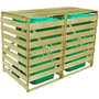 Voir la diapositive 4 : VIDAXL Abri pour poubelle double 240 L Bois impregne
