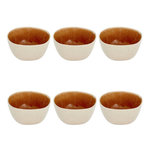 SECRET DE GOURMET Lot de 6 Coupelles en Faïence  Wonja  11cm Ocre