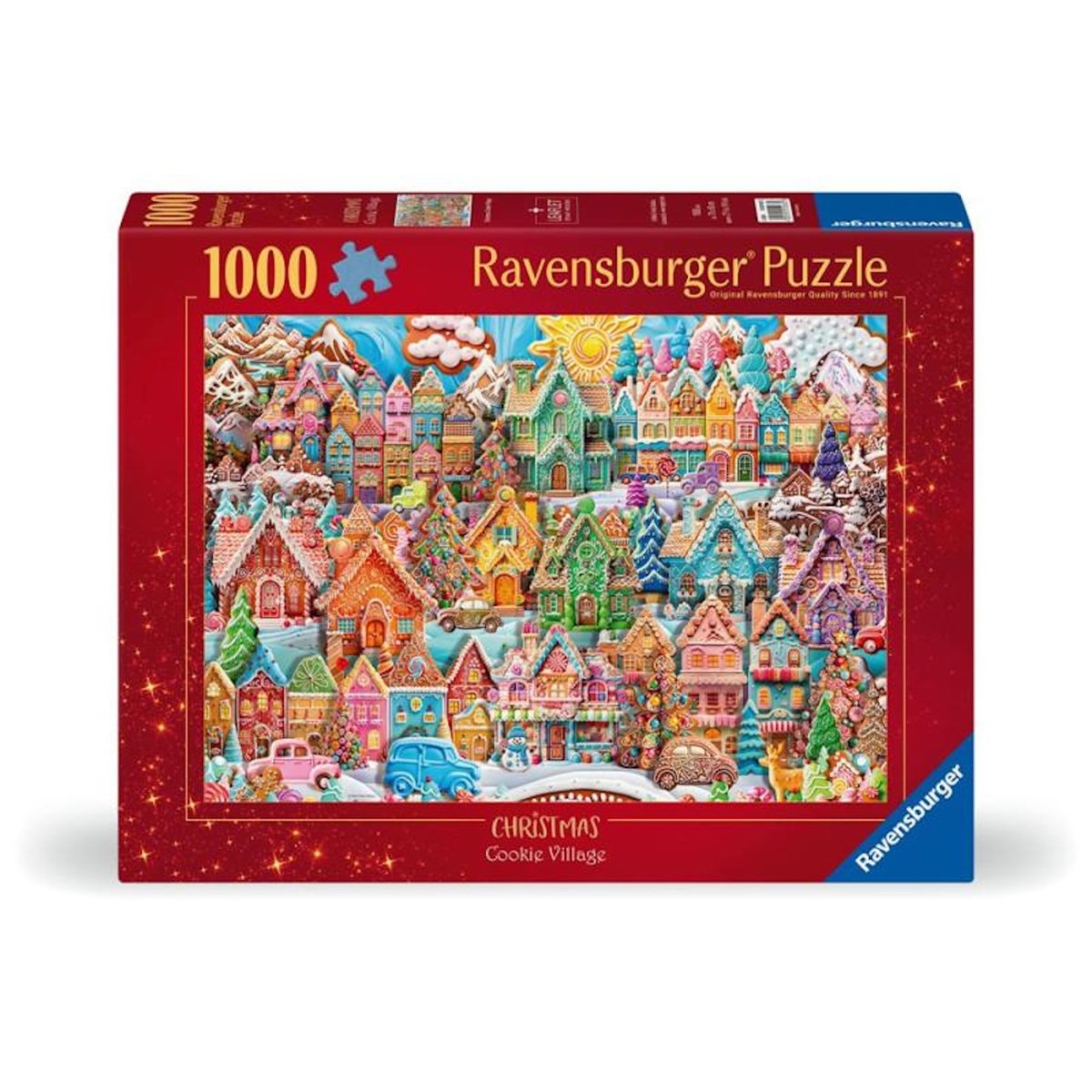 RAVENSBURGER Puzzle 1000 pièces Noël au village des cookies – Scène de Noël – Adultes dès 14 ans  – Ravensburger