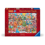 RAVENSBURGER Puzzle 1000 pièces Noël au village des cookies – Scène de Noël – Adultes dès 14 ans  – Ravensburger
