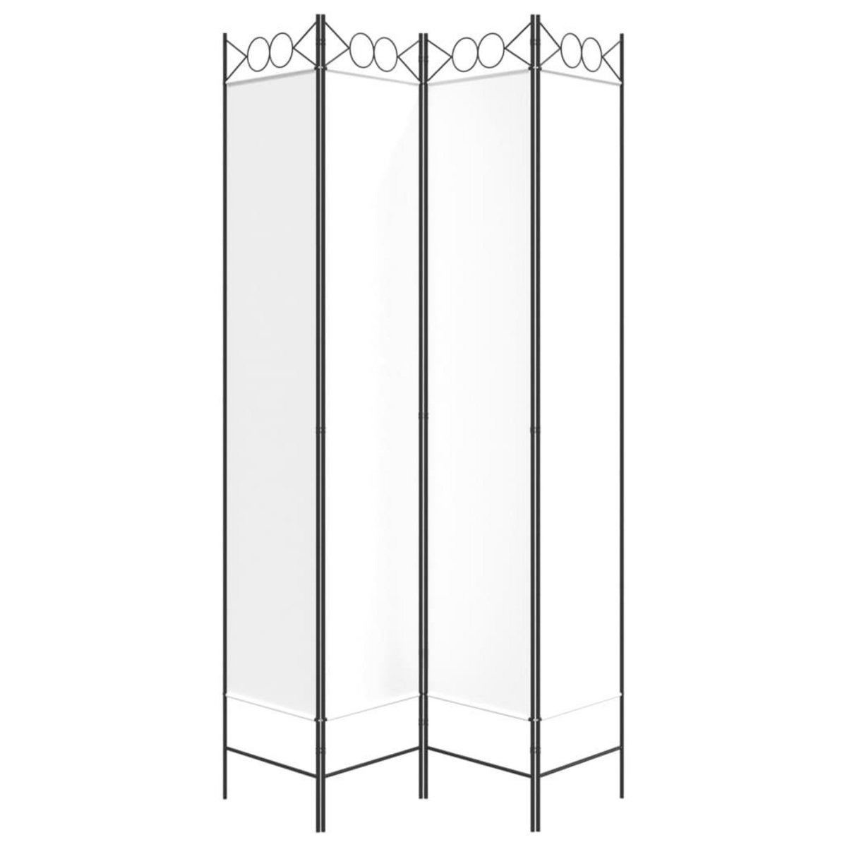 VIDAXL Cloison de separation 4 panneaux Blanc 160x220 cm Tissu