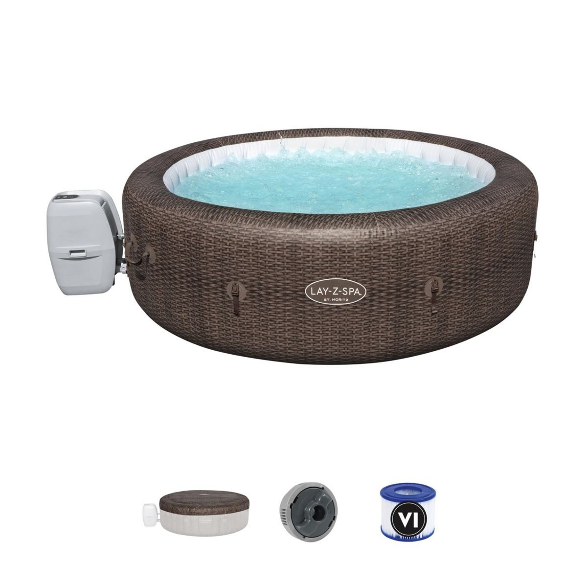 BESTWAY Spa gonflable rond - 5/7 places - Diam 2,16 x 0,71 m - LAY-Z-SPA ST MORITZ